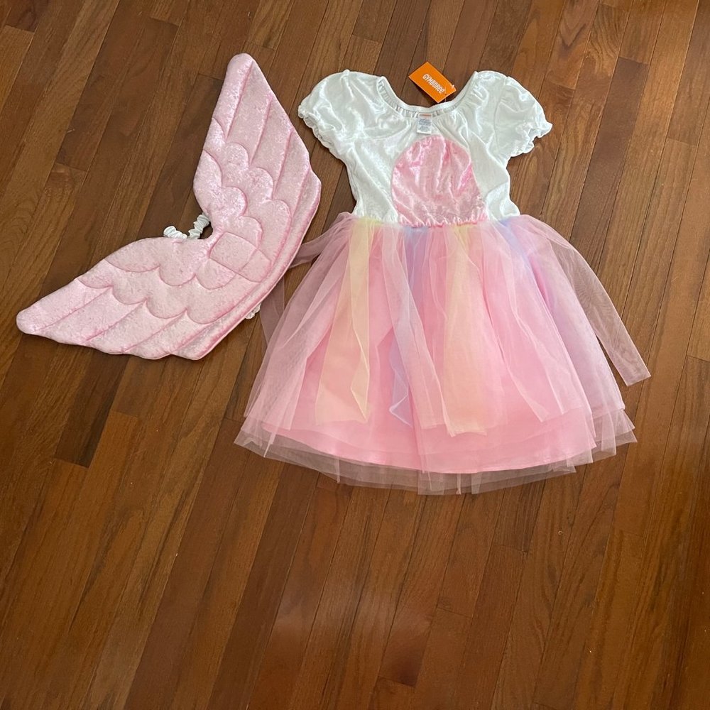 New Gymboree Girls Unicorn Tulle Dress Costume and Wings Size 10